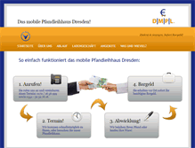 Tablet Screenshot of pfandleihhaus-dresden.com